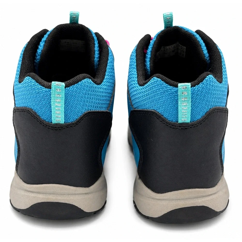 KEEN Wanduro Kids 7Y Blue Pink Mid Waterproof Trail Running Hiking Boots 1027896